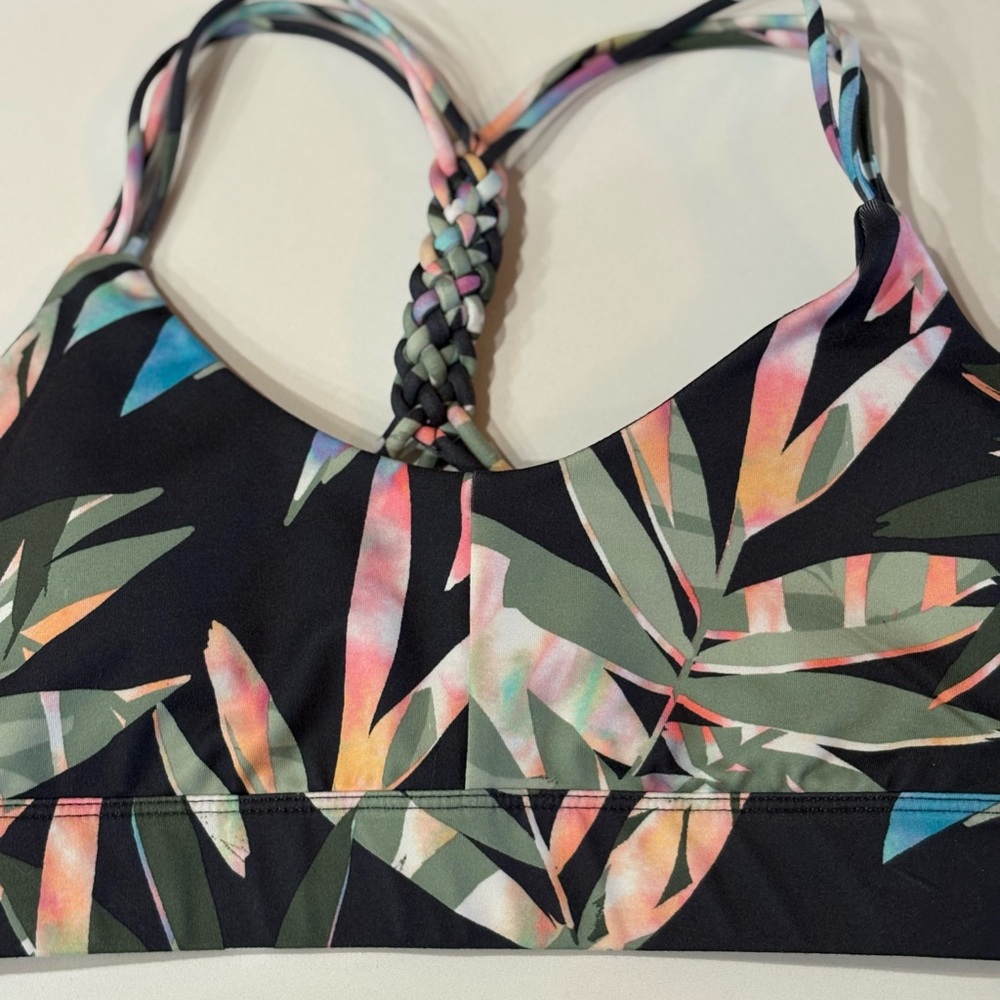 Joy Lab Botanical Print Sports Bra Size XS